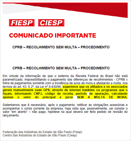 CI-Recolhimento sem multa-procedimento
